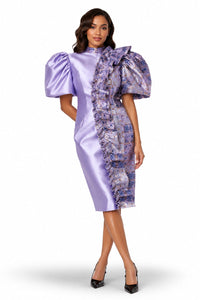 Chancele by Tally Taylor Church Dress 9848-Purple Multi