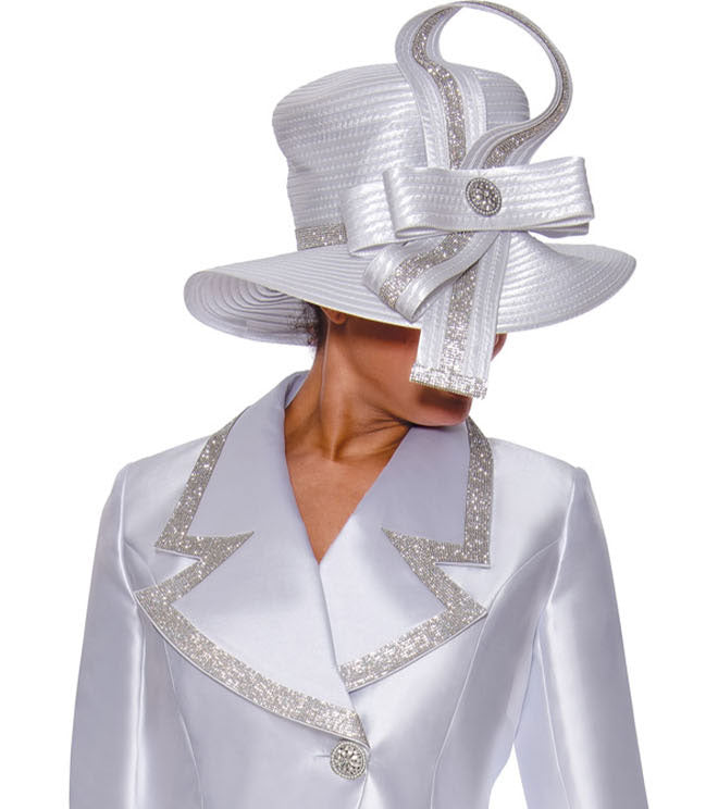 Women Church Hat 9872-White