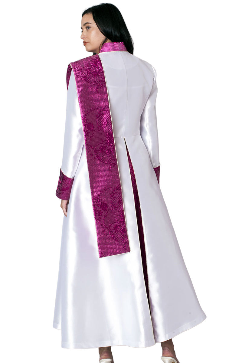 Tally Taylor Robe 41099-White/Purple Multi
