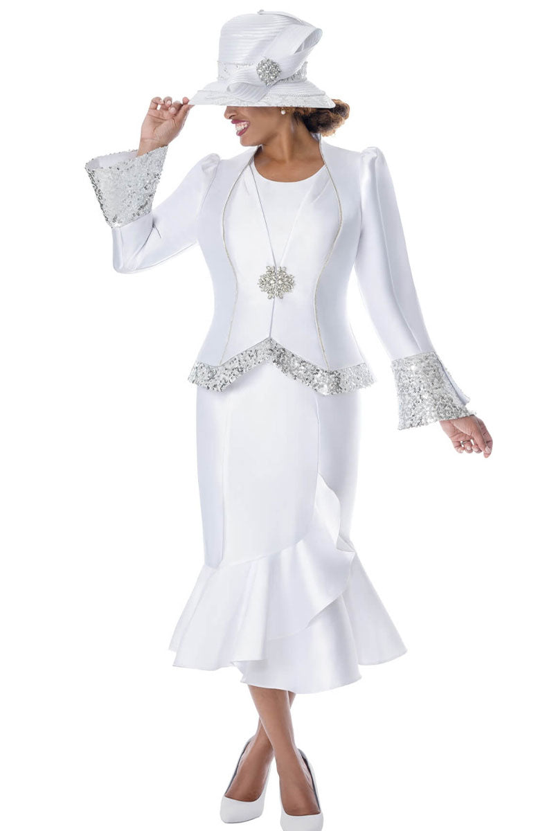 Women Church Suit 401903-White