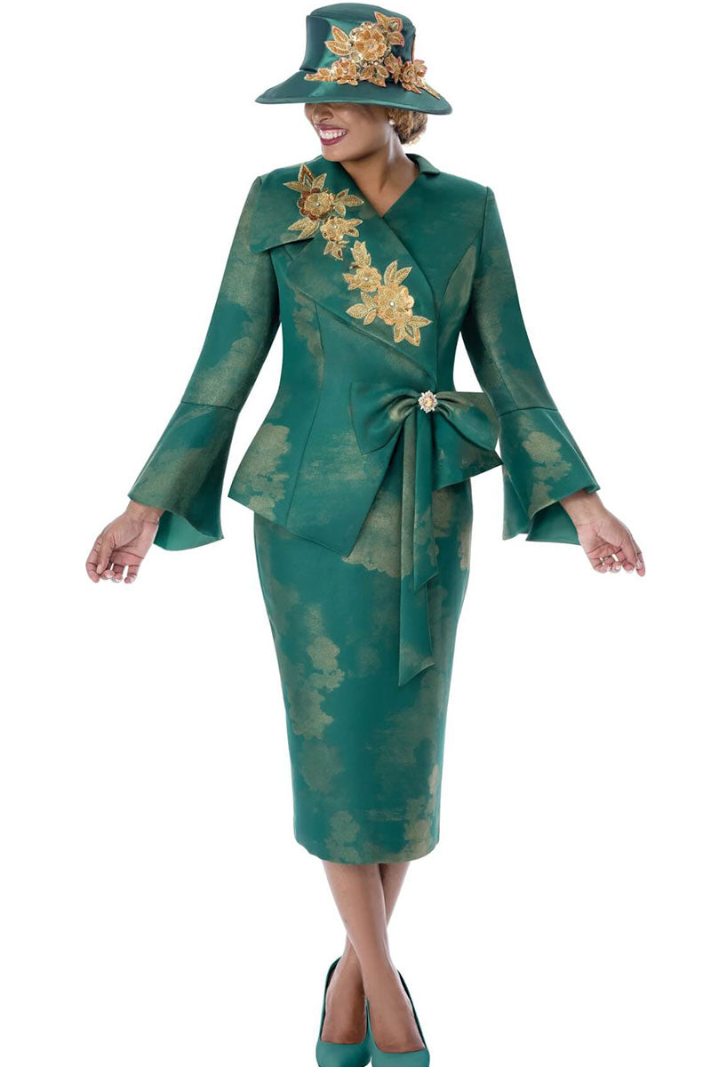 Women Church Suit 401932-Green