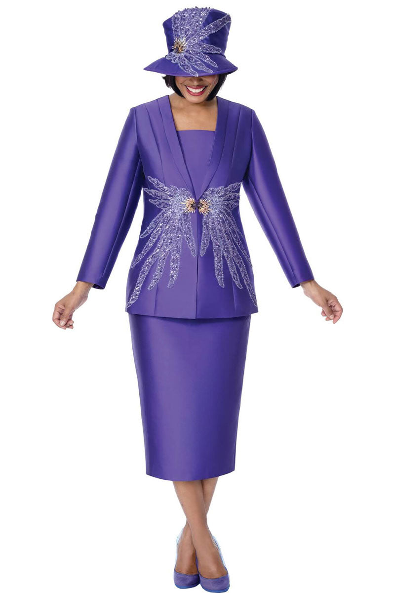 Women Church Suit 401942-Purple