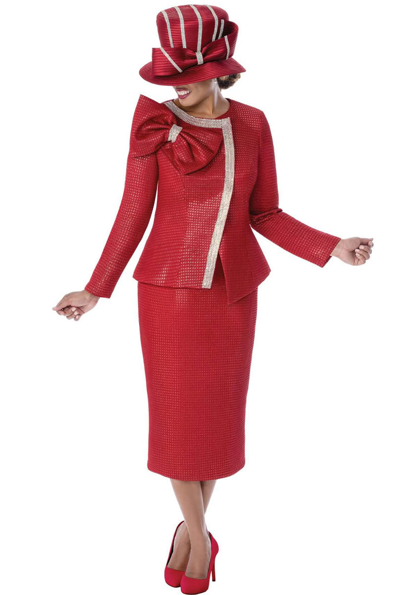 Women Church Suit 402022-Red