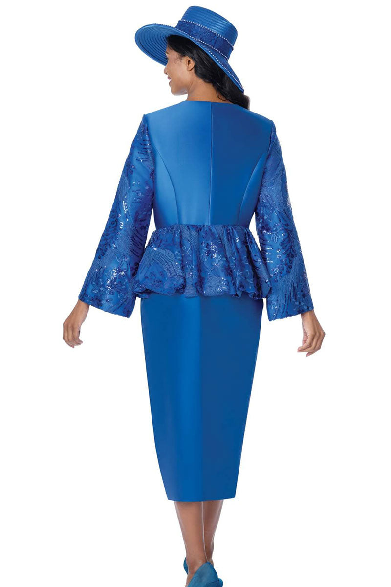 Women Church Suit 402062-Royal Blue