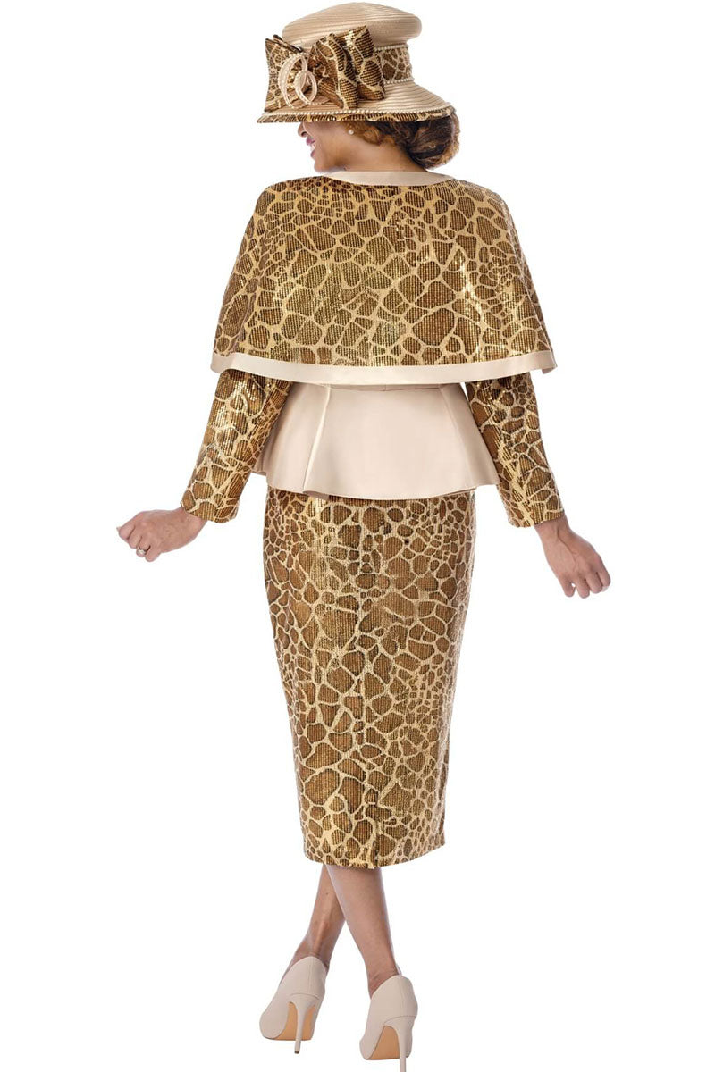 Women Church Suit 402102-Champagne