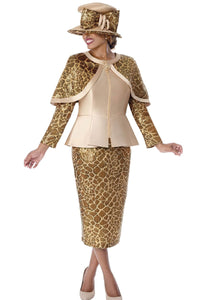 Women Church Suit 402102-Champagne
