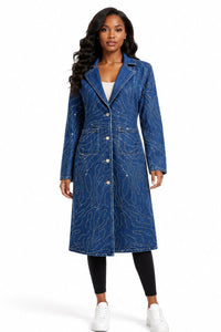 Women Denim Duster Coat 83070
