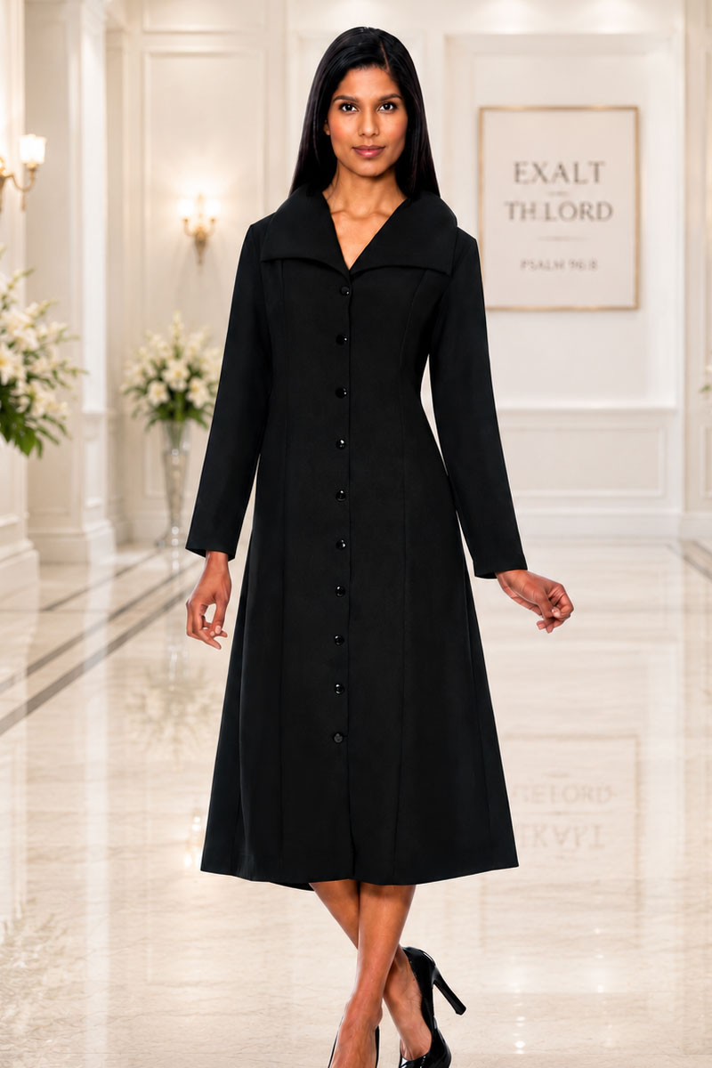 Women Usher Dress 11573-Black