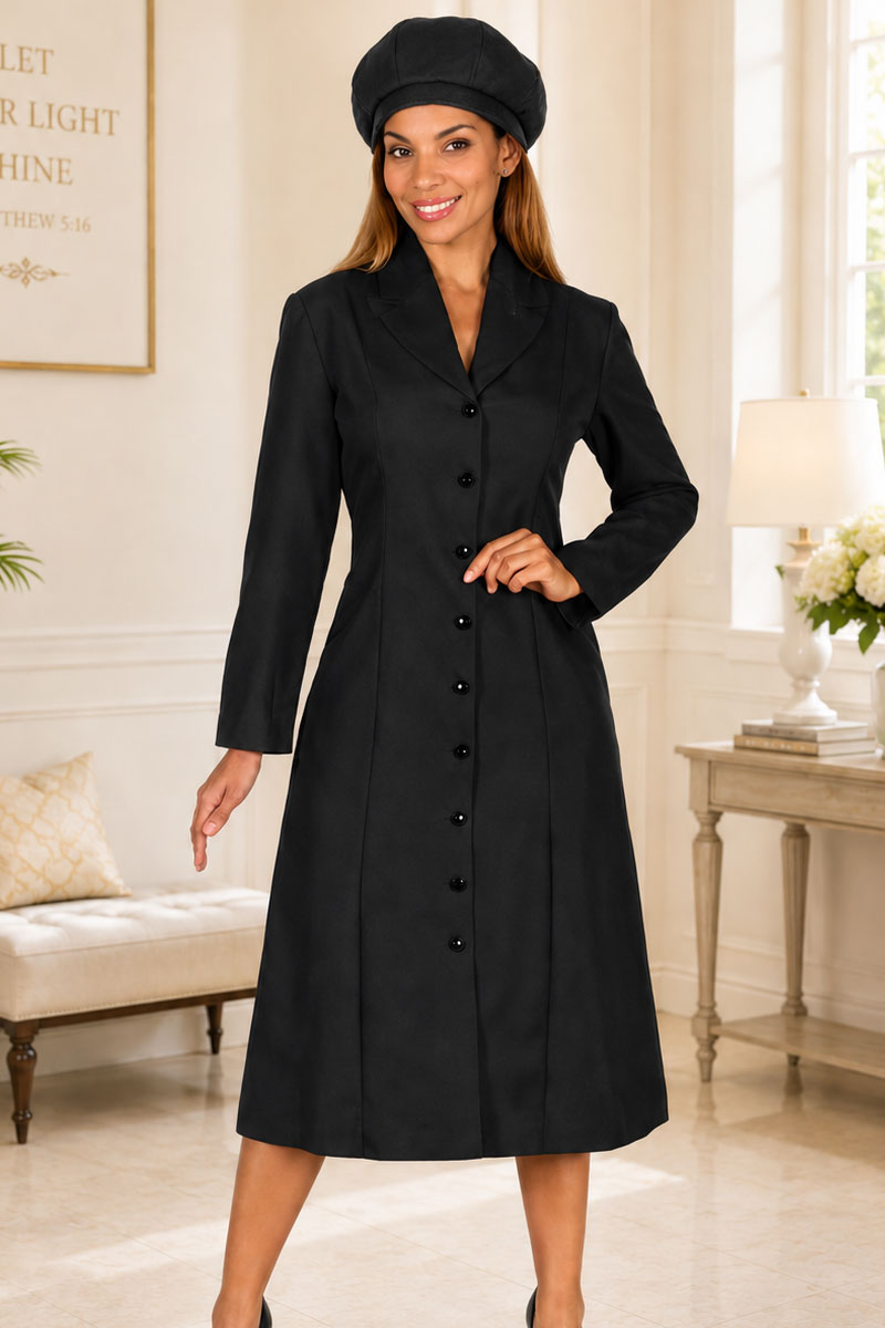 Women Usher Dress 11674-Black