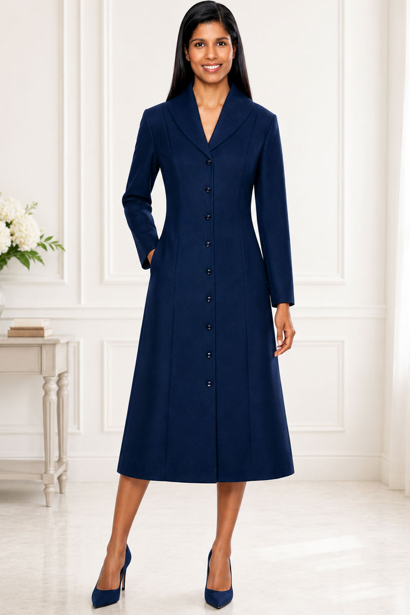 Women Usher Dress 11674-Navy
