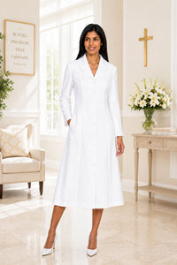 Women Usher Dress 11674-White