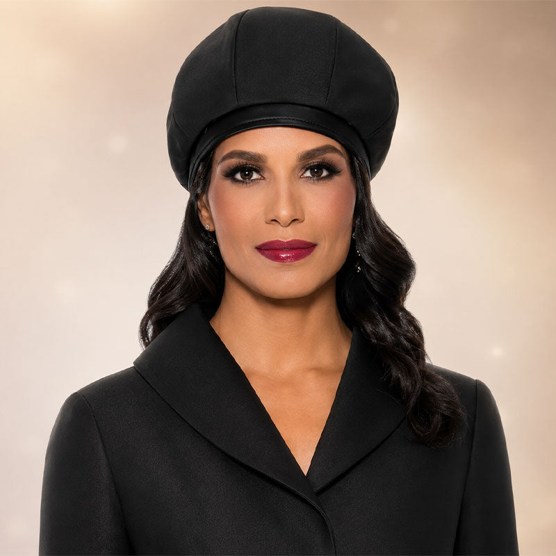Women Usher Hat H119 Black