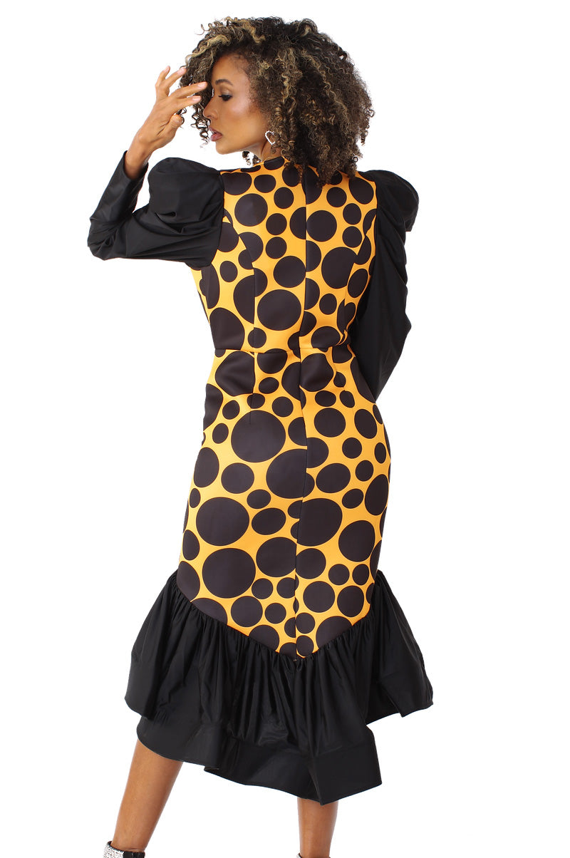 For Her Women Dress 82139-Black/Yellow Church suits for less For Her Women Dress 82139-Black/Yellow Church suits for less