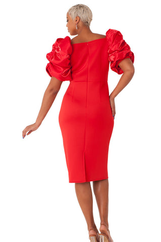 For Her Women Dress 82167C-Red - Church Suits For Less