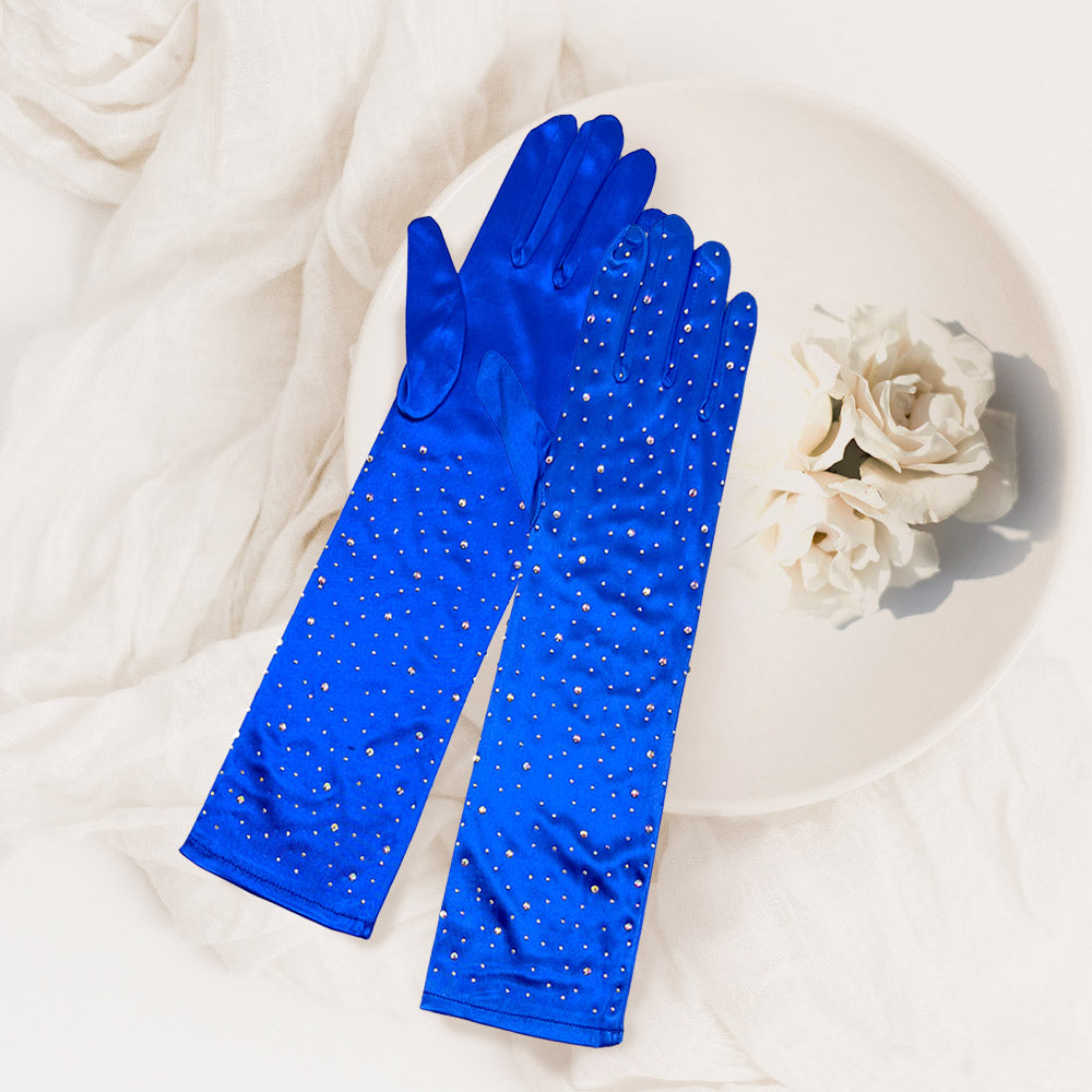 Women Church Gloves BDF-112 Royal - Church Suits For Less