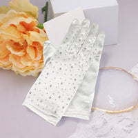 Women Church Gloves BDF-12 Ivory - Church Suits For Less