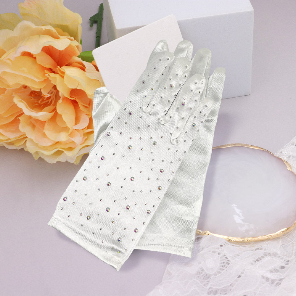 Women Church Gloves BDF-12 Ivory - Church Suits For Less