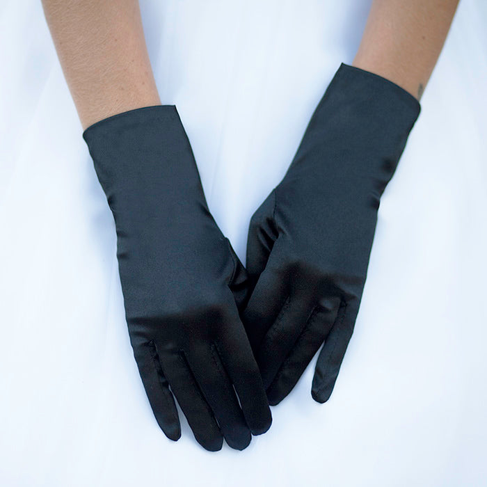 Women Church Gloves BDF-24 Black - Church Suits For Less