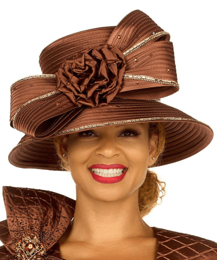 Women Church Hat HG1319 Brown