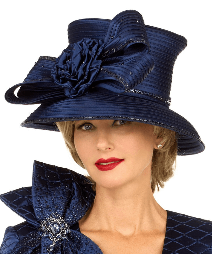 Women Church Hat HG1319 Navy