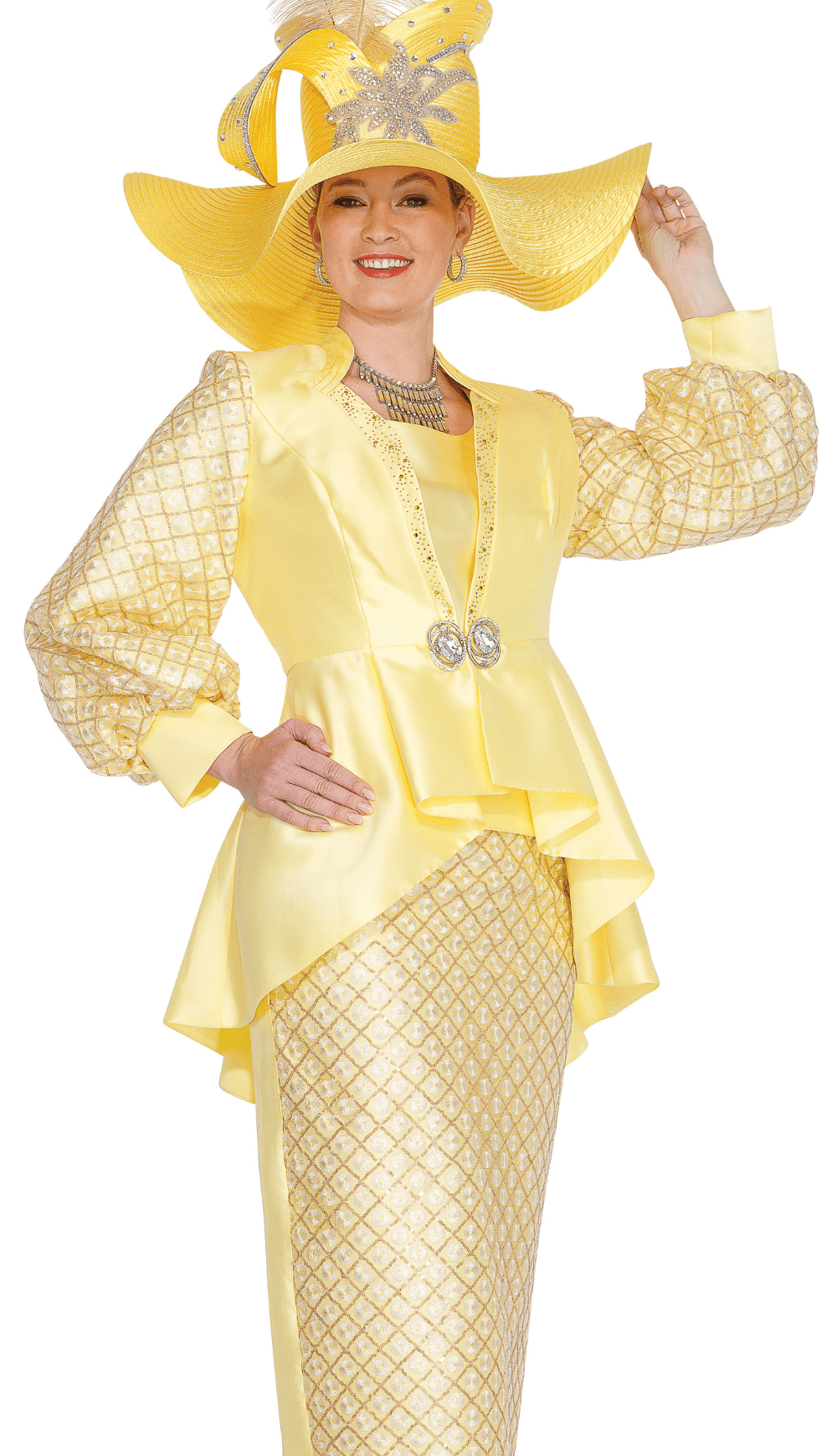 Champagne Italy Church Suit 6202 - Church Suits For Less