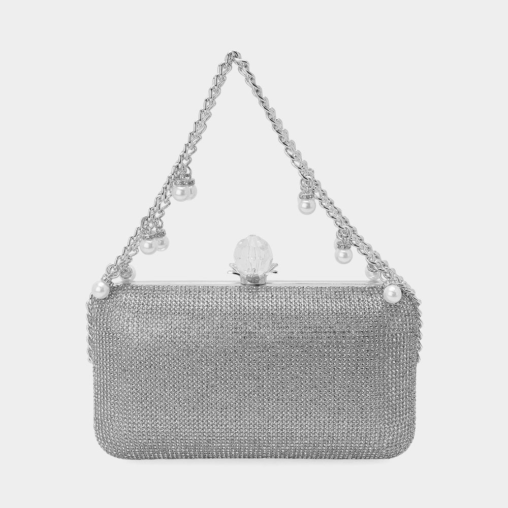 Women Clutch Bag EB1506 Silver - Church Suits For Less