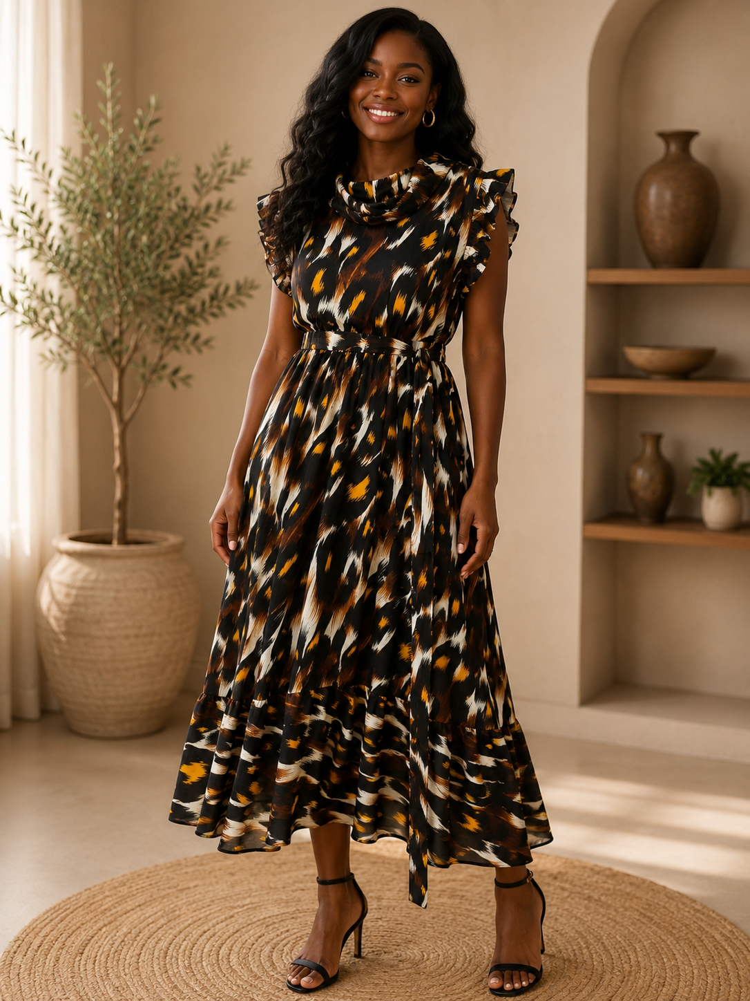 Women Fashion Dress 058C Print