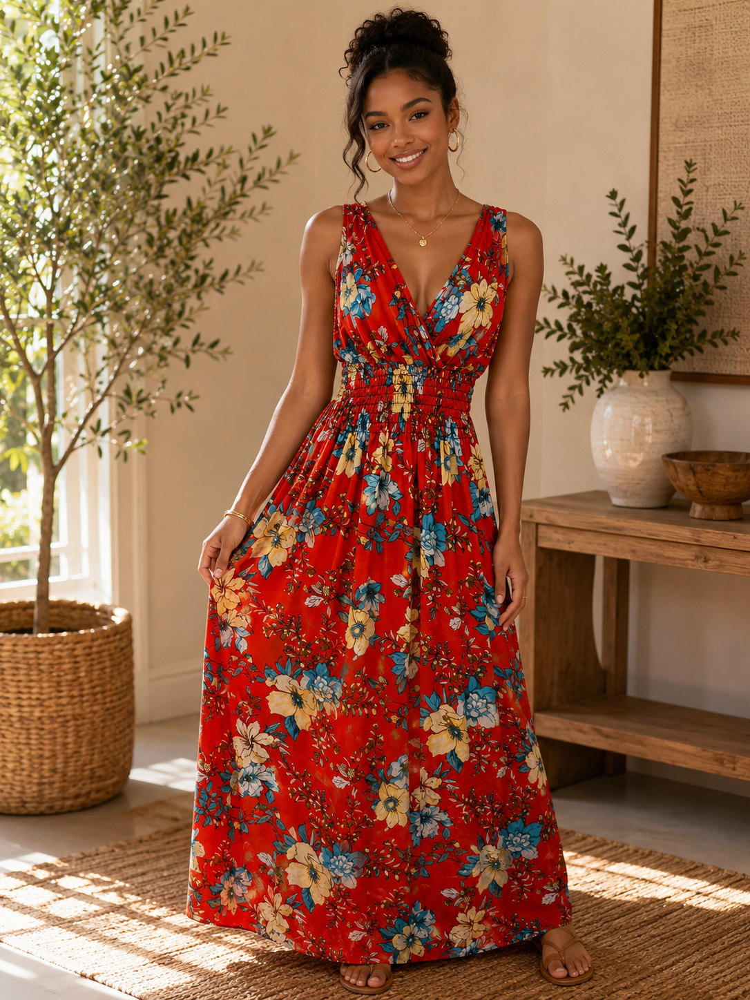 Women Fashion Dress 11230C Red