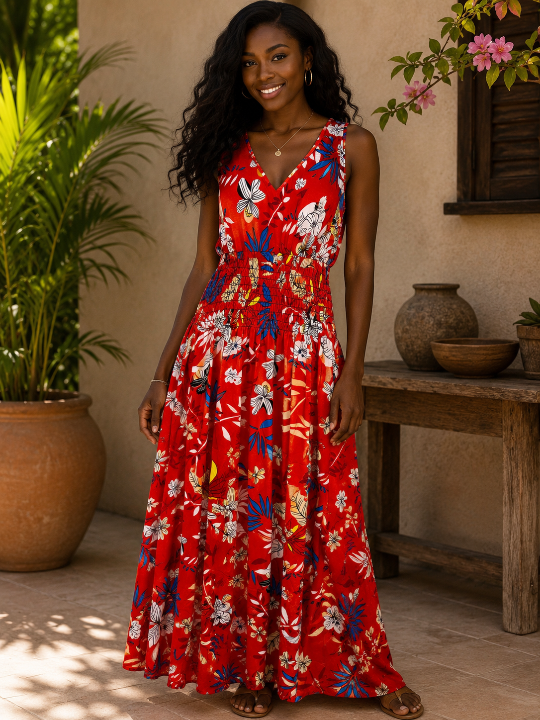 Women Fashion Dress 11229C Red