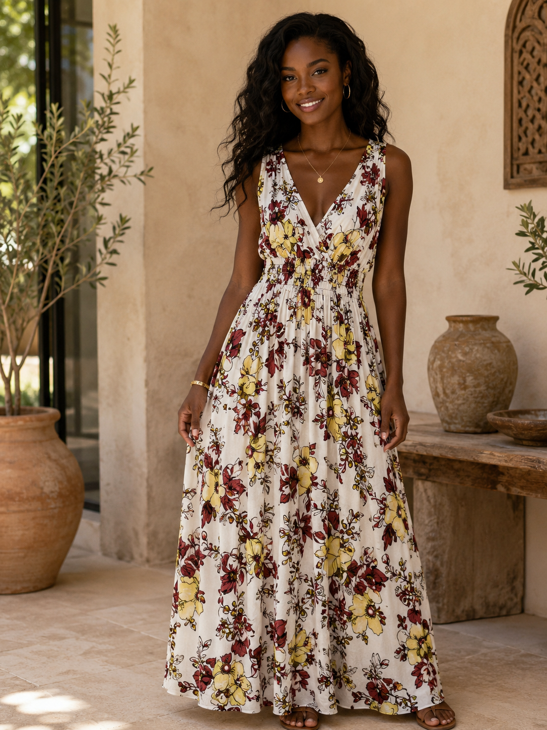 Women Fashion Dress 11228C White