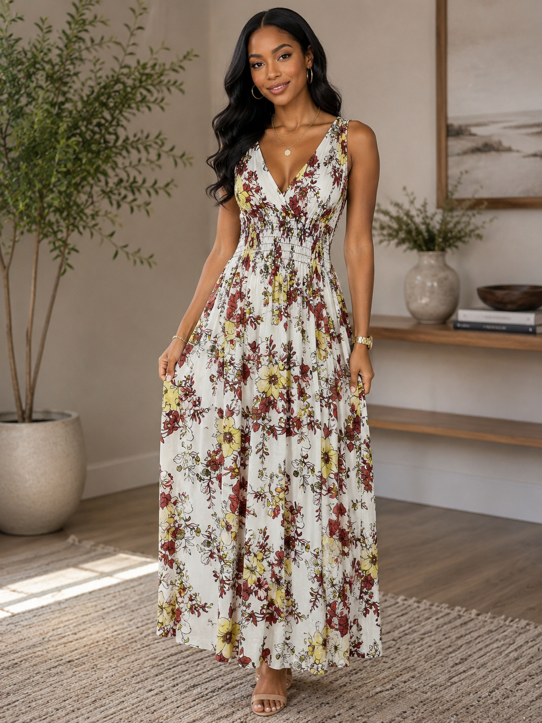 Women Fashion Dress 221C White