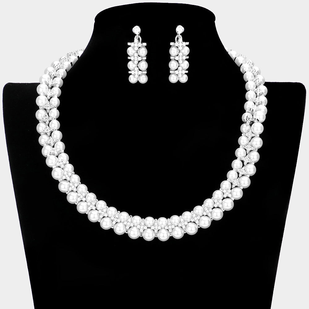Women Jewelry Set-17635 Silver - Church Suits For Less