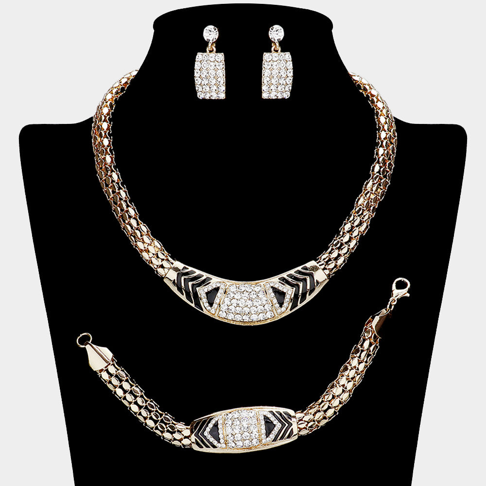 Women Jewelry Set-18923 Gold - Church Suits For Less