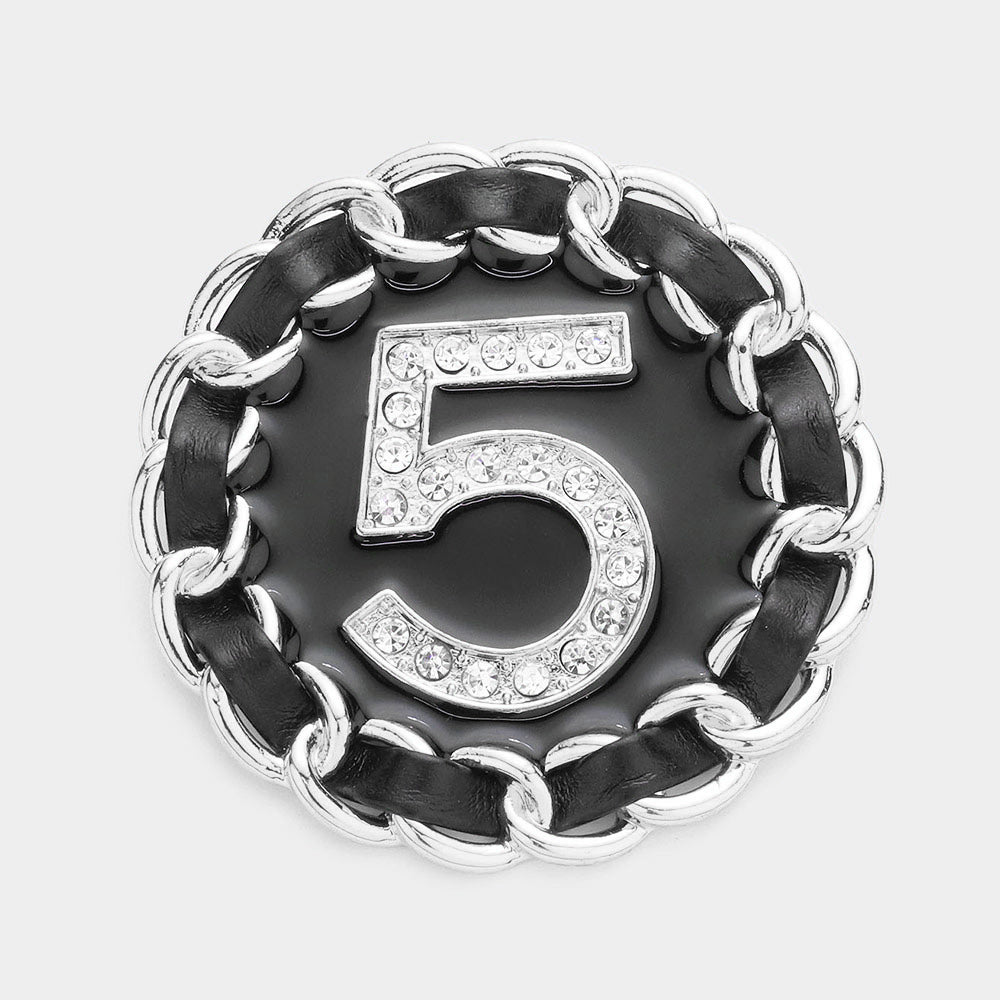 Women's Brooch 1001 Black Silver
