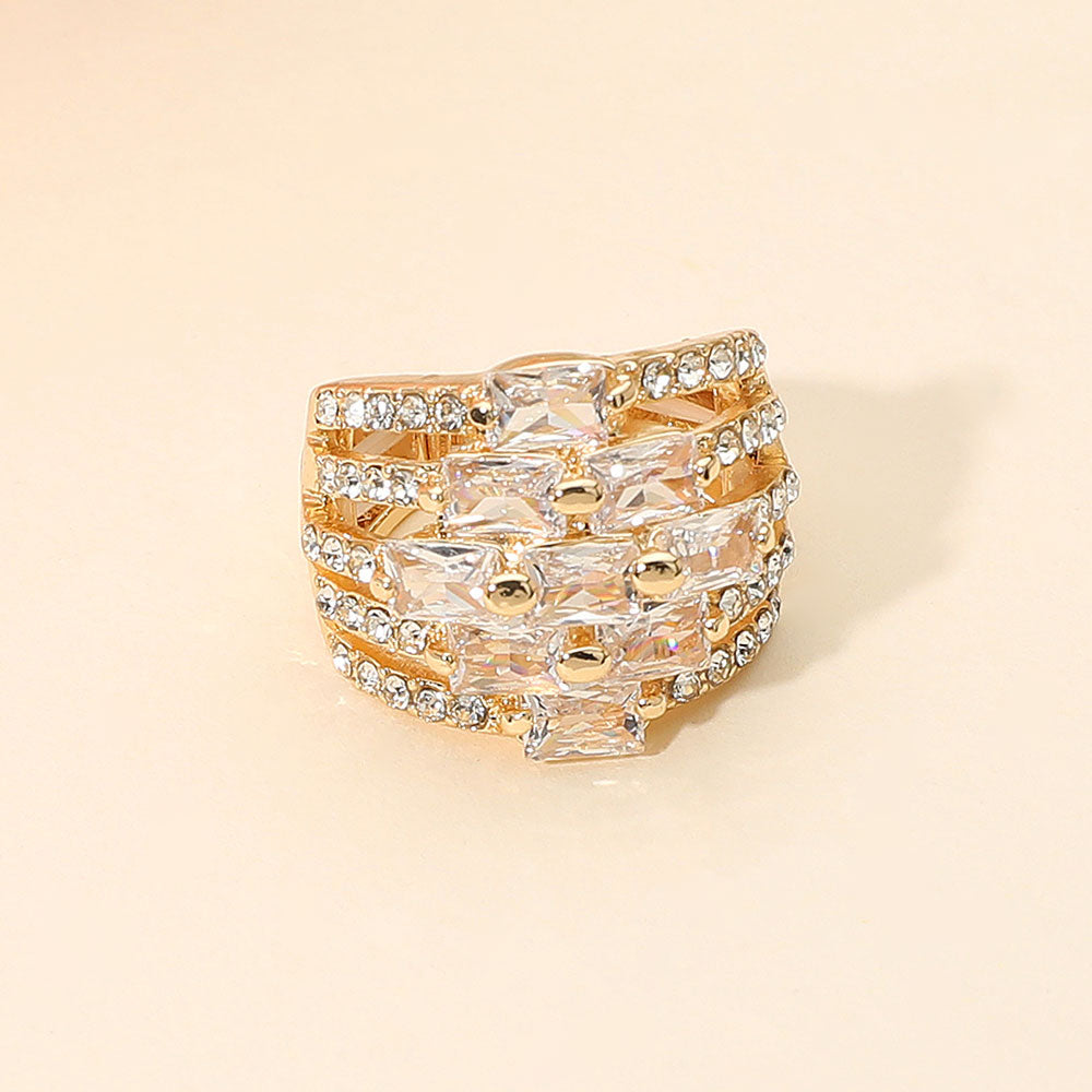 Women's Ring FR2278 Clear Gold