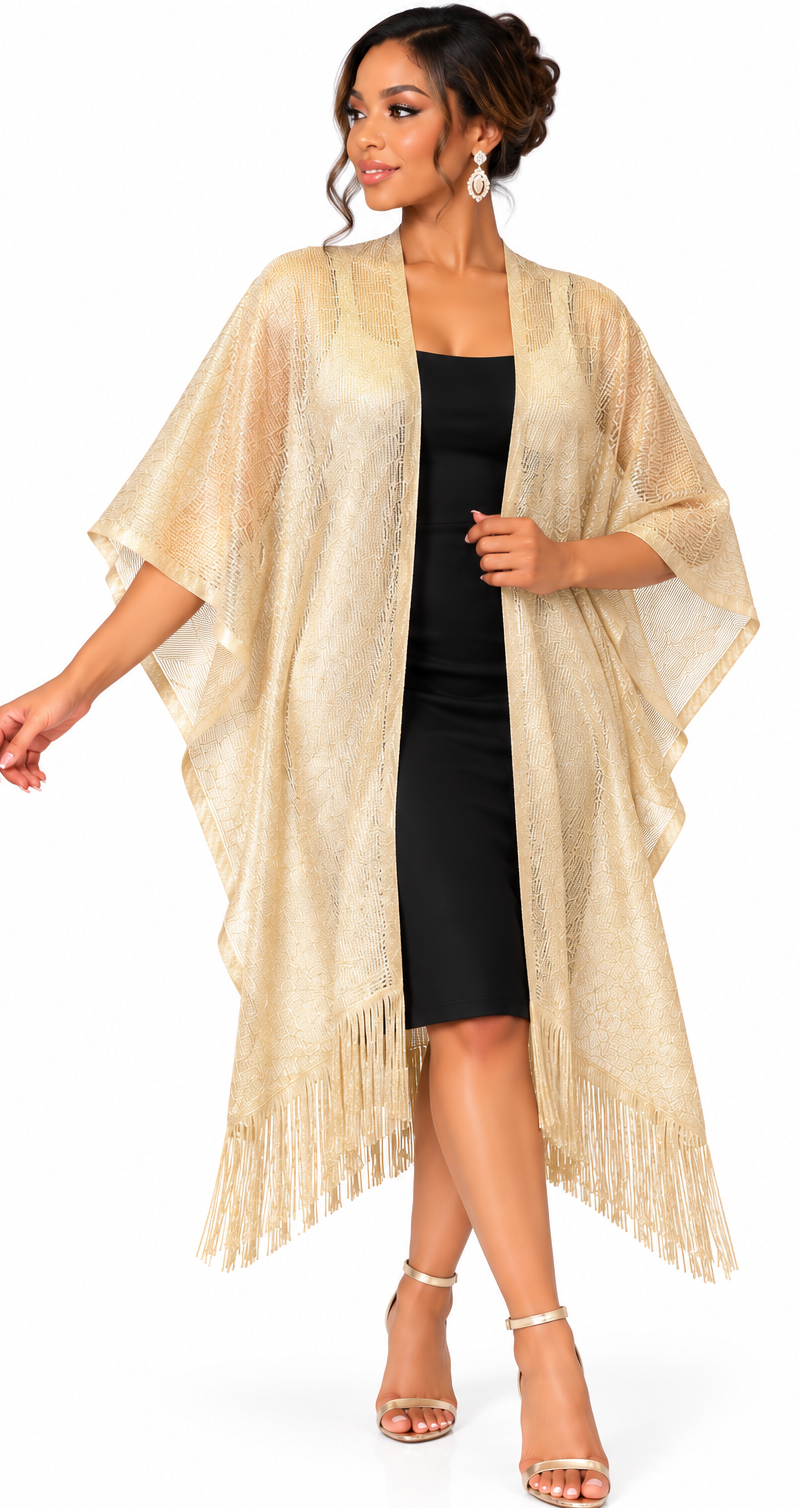Women Elegant Cardigan BC8816- Gold
