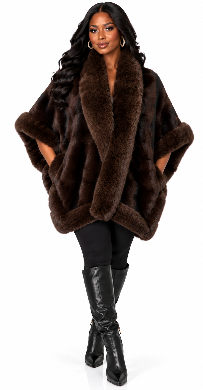 women’s cape 5-Chocolate