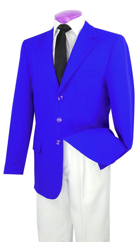 Vinci Men Blazer Z-3PPC-Royal - Church Suits For Less