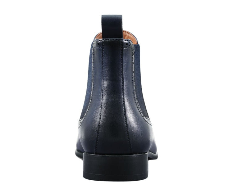 navy blue dress boots Noble Men's Vintage Lace-Up Boots (Blue) 10 main image 1