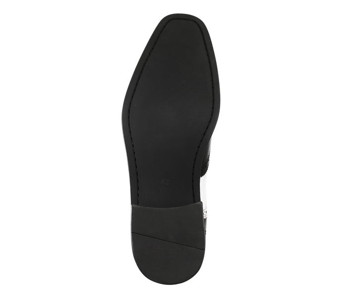 Men's Dress Boots-AG2632 Black & White, Black/White / 12 Men's Dress Boots-AG2632 Black & White, Black/White / 12