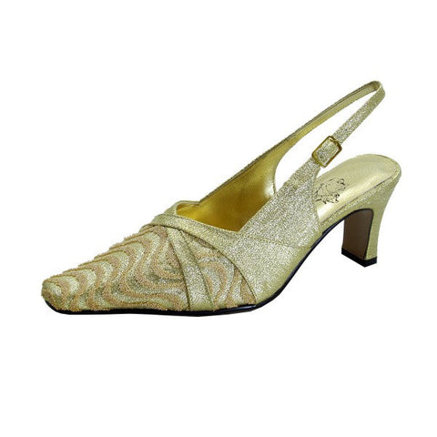 Women Church Fashion Shoes-BDF-627 Gold - Church Suits For Less