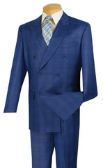 Vinci Men Suits DRW-1C Blue - Church Suits For Less