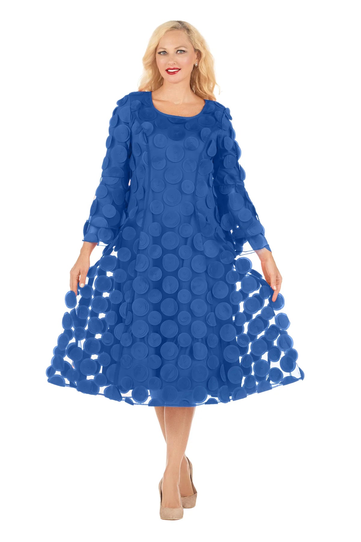 Giovanna Dress D1650-Royal - Church Suits For Less