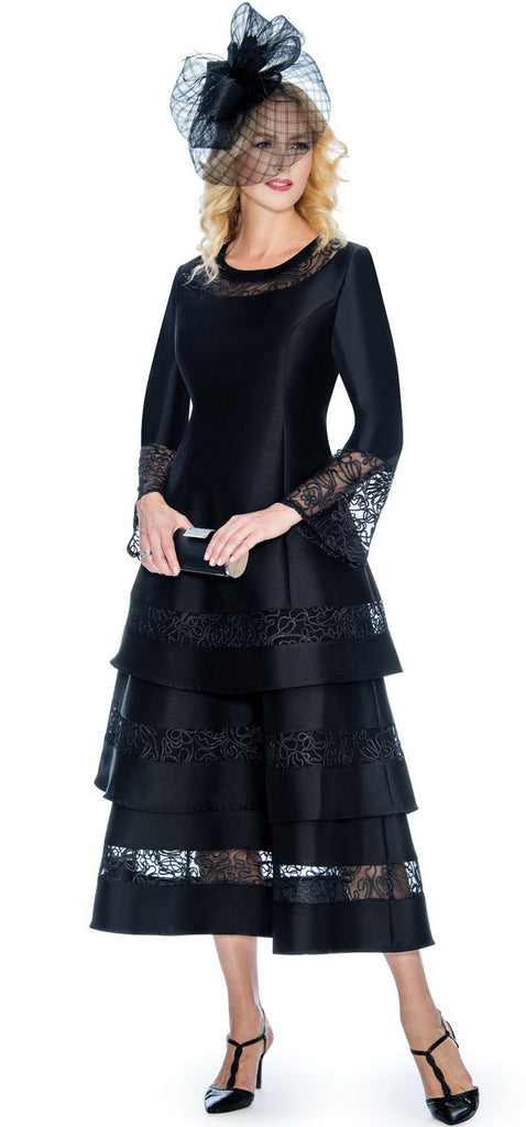 Giovanna Dress D1346C-Black - Church Suits For Less