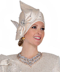 Champagne Italy Church Hat 5979 - Church Suits For Less