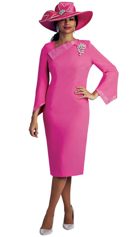 Lily And Taylor Dress 4681-Fuchsia