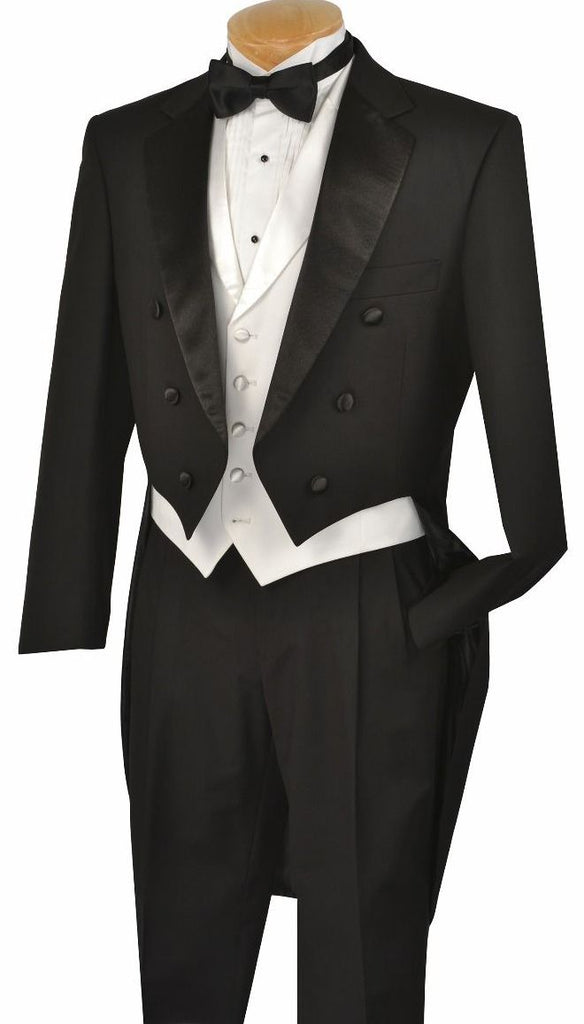 Vinci Men Tuxedo T-2XC-Black - Church Suits For Less