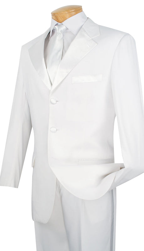 Vinci Men Tuxedo T-3HTC-White - Church Suits For Less
