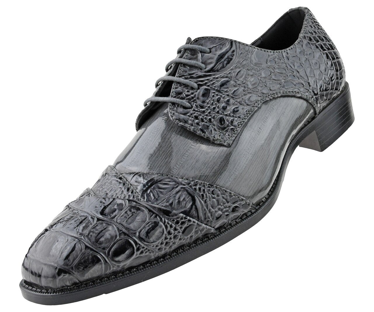 Men Dress Shoes Alligator Grey Men Dress Shoes Alligator Grey