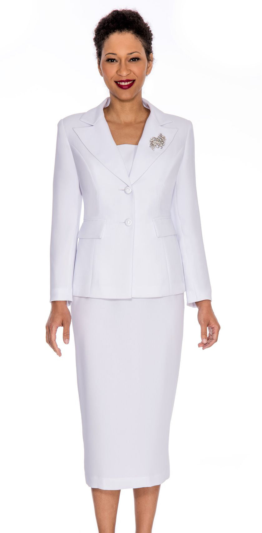 Giovanna Usher Suit 0710-White - Church Suits For Less